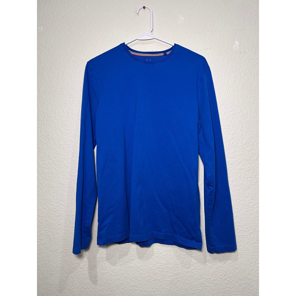 Boden Mens Royal Blue Long Sleeve Crew Neck Cotton‎ T Shirt Size S